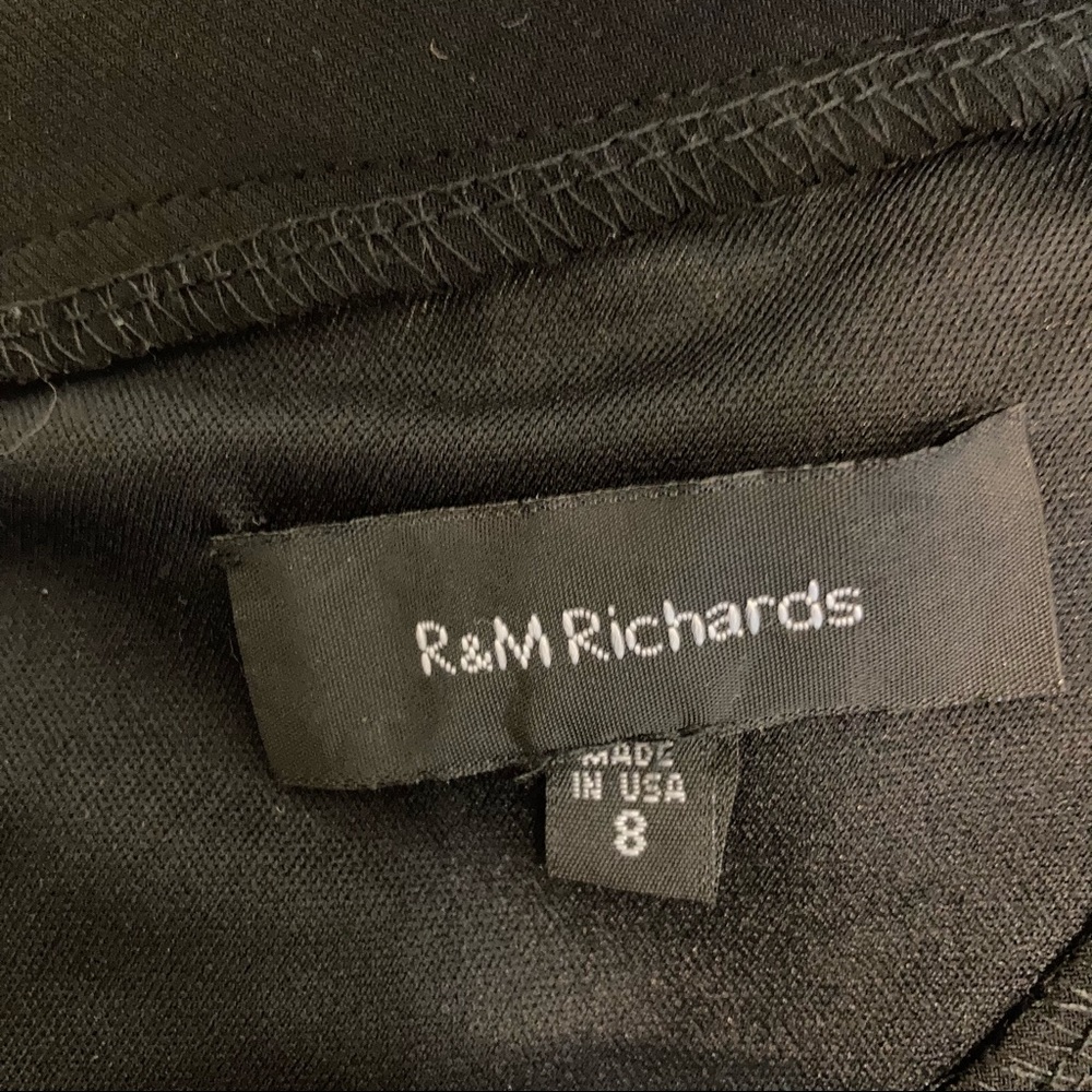 R & M RICHARDS DRESS WHITE OVERLAY DRESS SIZE 8 - Picture 5 of 9